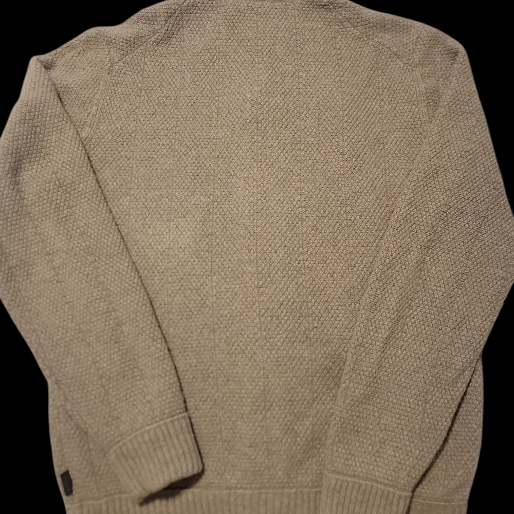 Hugo Boss Italian Yarn Men's Taupe Button-Front Knit Cardigan - Picture 4 of 6